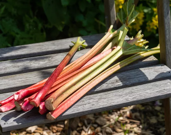 Rheum x hybridum 'Fulton´s Strawberry Surprise'
